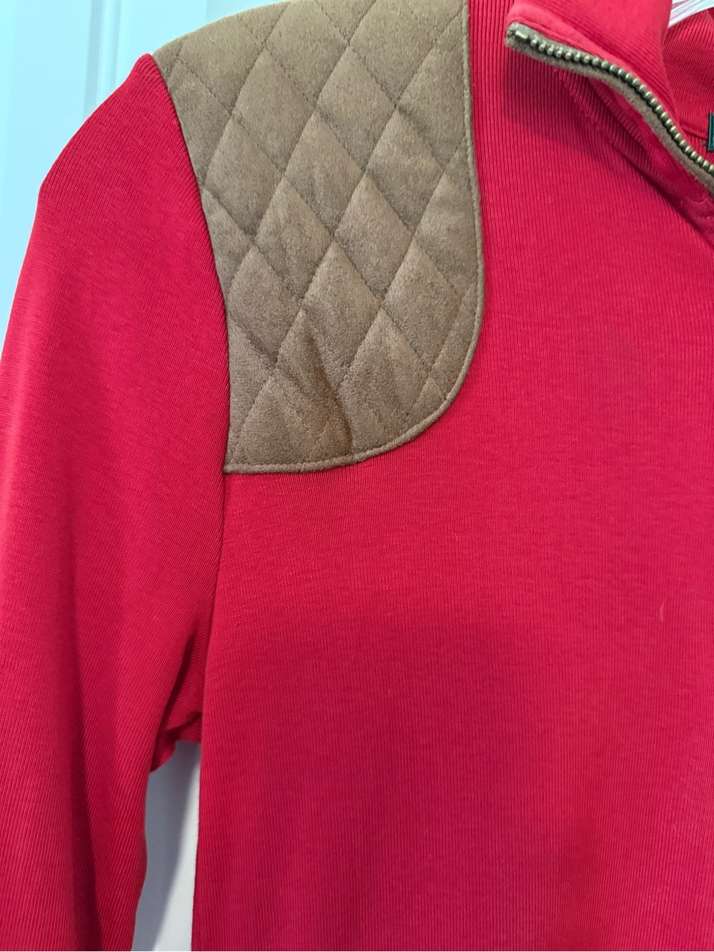 Lauren Ralph Lauren Red Long Sleeve Quarter-Zip Dress - Picture 5 of 10